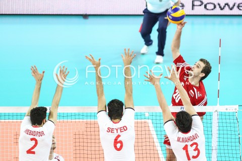  06.06.2015 CZESTOCHOWA<br />SIATKOWKA MEZCZYZN LIGA SWIATOWA 2015 <br />FIVB VOLLEYBALL WORLD LEAGUE 2015 <br />MECZ POLSKA - IRAN ( POLAND - IRAN ) <br />N/Z MATEUSZ MIKA <br /> 