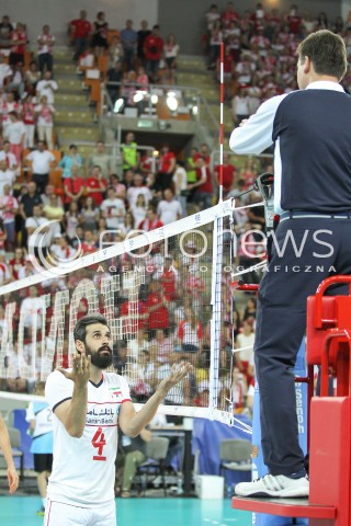  06.06.2015 CZESTOCHOWA<br />SIATKOWKA MEZCZYZN LIGA SWIATOWA 2015 <br />FIVB VOLLEYBALL WORLD LEAGUE 2015 <br />MECZ POLSKA - IRAN ( POLAND - IRAN ) <br />N/Z MIR SAEID MAROUF ( MAFOUFLAKRANI ) SEDZIA DYSKUSJE CHALLANGE KLOTNIA<br /> 