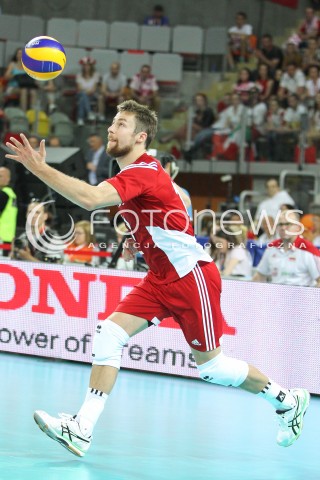  06.06.2015 CZESTOCHOWA<br />SIATKOWKA MEZCZYZN LIGA SWIATOWA 2015 <br />FIVB VOLLEYBALL WORLD LEAGUE 2015 <br />MECZ POLSKA - IRAN ( POLAND - IRAN ) <br />N/Z MICHAL KUBIAK SYLWETKA <br /> 