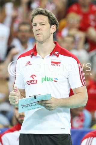  06.06.2015 CZESTOCHOWA<br />SIATKOWKA MEZCZYZN LIGA SWIATOWA 2015 <br />FIVB VOLLEYBALL WORLD LEAGUE 2015 <br />MECZ POLSKA - IRAN ( POLAND - IRAN ) <br />N/Z STEPHANE ANTIGA TRENER ( HEAD COACH ) <br /> 