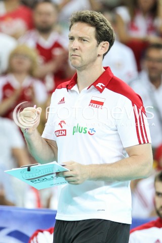  06.06.2015 CZESTOCHOWA<br />SIATKOWKA MEZCZYZN LIGA SWIATOWA 2015 <br />FIVB VOLLEYBALL WORLD LEAGUE 2015 <br />MECZ POLSKA - IRAN ( POLAND - IRAN ) <br />N/Z STEPHANE ANTIGA TRENER ( HEAD COACH ) SYLWETKA RADOSC EMOCJE <br /> 