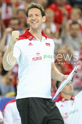  06.06.2015 CZESTOCHOWA<br />SIATKOWKA MEZCZYZN LIGA SWIATOWA 2015 <br />FIVB VOLLEYBALL WORLD LEAGUE 2015 <br />MECZ POLSKA - IRAN ( POLAND - IRAN ) <br />N/Z STEPHANE ANTIGA TRENER ( HEAD COACH ) SYLWETKA RADOSC EMOCJE <br /> 