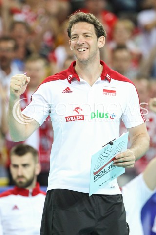  06.06.2015 CZESTOCHOWA<br />SIATKOWKA MEZCZYZN LIGA SWIATOWA 2015 <br />FIVB VOLLEYBALL WORLD LEAGUE 2015 <br />MECZ POLSKA - IRAN ( POLAND - IRAN ) <br />N/Z STEPHANE ANTIGA TRENER ( HEAD COACH ) SYLWETKA RADOSC EMOCJE <br /> 