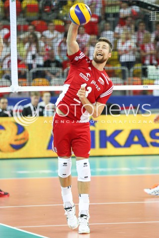  06.06.2015 CZESTOCHOWA<br />SIATKOWKA MEZCZYZN LIGA SWIATOWA 2015 <br />FIVB VOLLEYBALL WORLD LEAGUE 2015 <br />MECZ POLSKA - IRAN ( POLAND - IRAN ) <br />N/Z MICHAL KUBIAK SYLWETKA <br /> 