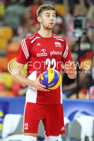  06.06.2015 CZESTOCHOWA<br />SIATKOWKA MEZCZYZN LIGA SWIATOWA 2015 <br />FIVB VOLLEYBALL WORLD LEAGUE 2015 <br />MECZ POLSKA - IRAN ( POLAND - IRAN ) <br />N/Z BARTOSZ BEDNORZ SYLWETKA <br /> 