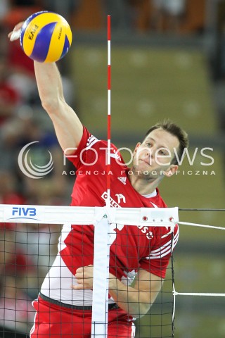  06.06.2015 CZESTOCHOWA<br />SIATKOWKA MEZCZYZN LIGA SWIATOWA 2015 <br />FIVB VOLLEYBALL WORLD LEAGUE 2015 <br />MECZ POLSKA - IRAN ( POLAND - IRAN ) <br />N/Z BARTOSZ KUREK SYLWETKA ATAK<br /> 