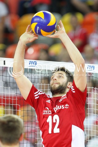  06.06.2015 CZESTOCHOWA<br />SIATKOWKA MEZCZYZN LIGA SWIATOWA 2015 <br />FIVB VOLLEYBALL WORLD LEAGUE 2015 <br />MECZ POLSKA - IRAN ( POLAND - IRAN ) <br />N/Z GRZEGORZ LOMACZ SYLWETKA <br /> 