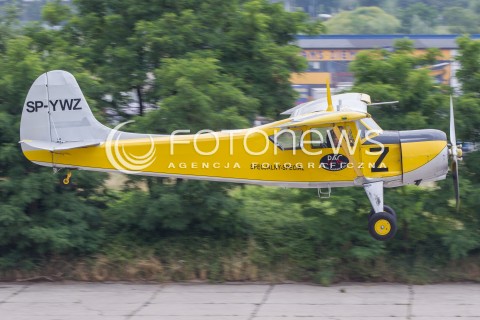  27.06.2015 KRAKOW<br />XI MALOPOLSKI PIKNIK LOTNICZY W KRAKOWIE<br />N/Z SAMOLOT YAKOVLEV YAK-12 (REJESTRACJA SP-YWZ )<br /> 