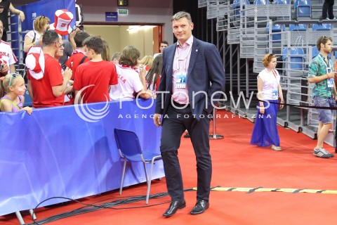  03.07.2015 KRAKOW <br />SIATKOWKA MEZCZYZN LIGA SWIATOWA 2015 <br />FIVB VOLLEYBALL WORLD LEAGUE 2015 <br />MECZ POLSKA - USA ( POLAND - UNITED STATES ) <br />N/Z PAWEL PAPKE PREZES PZPS<br /> 