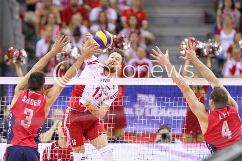  03.07.2015 KRAKOW <br />SIATKOWKA MEZCZYZN LIGA SWIATOWA 2015 <br />FIVB VOLLEYBALL WORLD LEAGUE 2015 <br />MECZ POLSKA - USA ( POLAND - UNITED STATES ) <br />N/Z MICHAL KUBIAK <br /> 