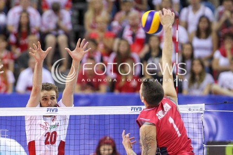  03.07.2015 KRAKOW <br />SIATKOWKA MEZCZYZN LIGA SWIATOWA 2015 <br />FIVB VOLLEYBALL WORLD LEAGUE 2015 <br />MECZ POLSKA - USA ( POLAND - UNITED STATES ) <br />N/Z MATEUSZ MIKA <br /> 