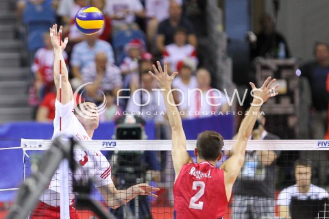  03.07.2015 KRAKOW <br />SIATKOWKA MEZCZYZN LIGA SWIATOWA 2015 <br />FIVB VOLLEYBALL WORLD LEAGUE 2015 <br />MECZ POLSKA - USA ( POLAND - UNITED STATES ) <br />N/Z DAWID KONARSKI <br /> 