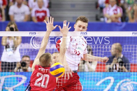  03.07.2015 KRAKOW <br />SIATKOWKA MEZCZYZN LIGA SWIATOWA 2015 <br />FIVB VOLLEYBALL WORLD LEAGUE 2015 <br />MECZ POLSKA - USA ( POLAND - UNITED STATES ) <br />N/Z MATEUSZ BIENIEK <br /> 