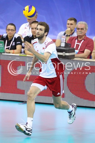  03.07.2015 KRAKOW <br />SIATKOWKA MEZCZYZN LIGA SWIATOWA 2015 <br />FIVB VOLLEYBALL WORLD LEAGUE 2015 <br />MECZ POLSKA - USA ( POLAND - UNITED STATES ) <br />N/Z MATEUSZ MIKA SYLWETKA <br /> 