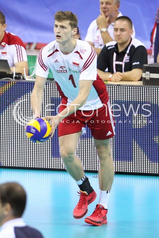  03.07.2015 KRAKOW <br />SIATKOWKA MEZCZYZN LIGA SWIATOWA 2015 <br />FIVB VOLLEYBALL WORLD LEAGUE 2015 <br />MECZ POLSKA - USA ( POLAND - UNITED STATES ) <br />N/Z PIOTR NOWAKOWSKI SYLWETKA <br /> 