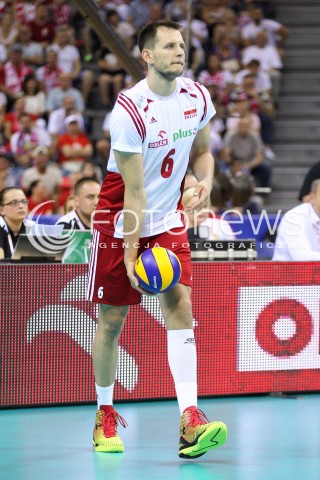  03.07.2015 KRAKOW <br />SIATKOWKA MEZCZYZN LIGA SWIATOWA 2015 <br />FIVB VOLLEYBALL WORLD LEAGUE 2015 <br />MECZ POLSKA - USA ( POLAND - UNITED STATES ) <br />N/Z BARTOSZ KUREK SYLWETKA <br /> 