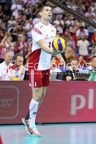  03.07.2015 KRAKOW <br />SIATKOWKA MEZCZYZN LIGA SWIATOWA 2015 <br />FIVB VOLLEYBALL WORLD LEAGUE 2015 <br />MECZ POLSKA - USA ( POLAND - UNITED STATES ) <br />N/Z DAWID KONARSKI SYLWETKA <br /> 