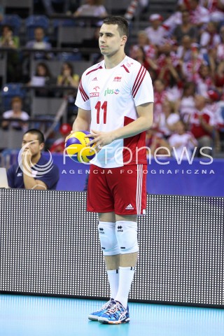  03.07.2015 KRAKOW <br />SIATKOWKA MEZCZYZN LIGA SWIATOWA 2015 <br />FIVB VOLLEYBALL WORLD LEAGUE 2015 <br />MECZ POLSKA - USA ( POLAND - UNITED STATES ) <br />N/Z FABIAN DRZYZGA SYLWETKA <br /> 