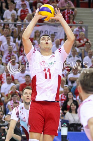  03.07.2015 KRAKOW <br />SIATKOWKA MEZCZYZN LIGA SWIATOWA 2015 <br />FIVB VOLLEYBALL WORLD LEAGUE 2015 <br />MECZ POLSKA - USA ( POLAND - UNITED STATES ) <br />N/Z FABIAN DRZYZGA SYLWETKA <br /> 