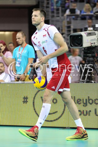  03.07.2015 KRAKOW <br />SIATKOWKA MEZCZYZN LIGA SWIATOWA 2015 <br />FIVB VOLLEYBALL WORLD LEAGUE 2015 <br />MECZ POLSKA - USA ( POLAND - UNITED STATES ) <br />N/Z BARTOSZ KUREK SYLWETKA <br /> 