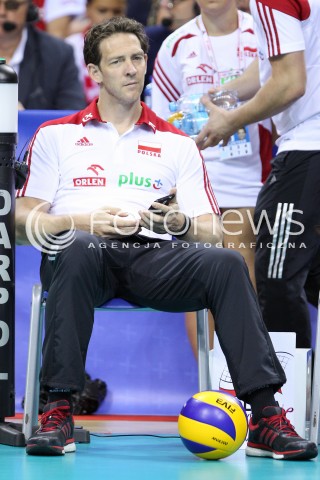  03.07.2015 KRAKOW <br />SIATKOWKA MEZCZYZN LIGA SWIATOWA 2015 <br />FIVB VOLLEYBALL WORLD LEAGUE 2015 <br />MECZ POLSKA - USA ( POLAND - UNITED STATES ) <br />N/Z STEPHANE ANTIGA TRENER ( HEAD COACH ) TELEFON<br /> 