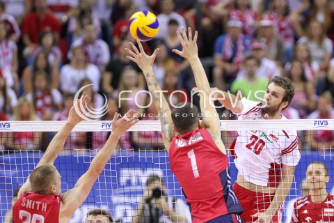  03.07.2015 KRAKOW <br />SIATKOWKA MEZCZYZN LIGA SWIATOWA 2015 <br />FIVB VOLLEYBALL WORLD LEAGUE 2015 <br />MECZ POLSKA - USA ( POLAND - UNITED STATES ) <br />N/Z MATEUSZ MIKA <br /> 