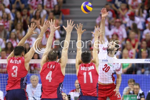  03.07.2015 KRAKOW <br />SIATKOWKA MEZCZYZN LIGA SWIATOWA 2015 <br />FIVB VOLLEYBALL WORLD LEAGUE 2015 <br />MECZ POLSKA - USA ( POLAND - UNITED STATES ) <br />N/Z MATEUSZ MIKA <br /> 