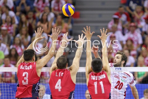  03.07.2015 KRAKOW <br />SIATKOWKA MEZCZYZN LIGA SWIATOWA 2015 <br />FIVB VOLLEYBALL WORLD LEAGUE 2015 <br />MECZ POLSKA - USA ( POLAND - UNITED STATES ) <br />N/Z MATEUSZ MIKA <br /> 
