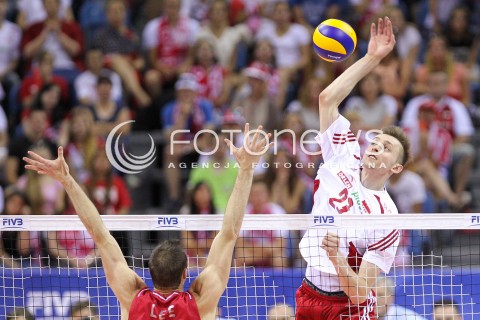  03.07.2015 KRAKOW <br />SIATKOWKA MEZCZYZN LIGA SWIATOWA 2015 <br />FIVB VOLLEYBALL WORLD LEAGUE 2015 <br />MECZ POLSKA - USA ( POLAND - UNITED STATES ) <br />N/Z MATEUSZ BIENIEK <br /> 