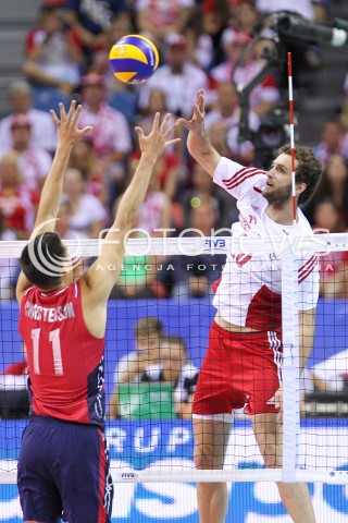  03.07.2015 KRAKOW <br />SIATKOWKA MEZCZYZN LIGA SWIATOWA 2015 <br />FIVB VOLLEYBALL WORLD LEAGUE 2015 <br />MECZ POLSKA - USA ( POLAND - UNITED STATES ) <br />N/Z MATEUSZ MIKA <br /> 