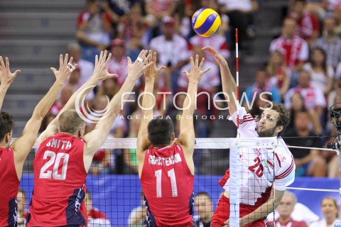  03.07.2015 KRAKOW <br />SIATKOWKA MEZCZYZN LIGA SWIATOWA 2015 <br />FIVB VOLLEYBALL WORLD LEAGUE 2015 <br />MECZ POLSKA - USA ( POLAND - UNITED STATES ) <br />N/Z MATEUSZ MIKA <br /> 