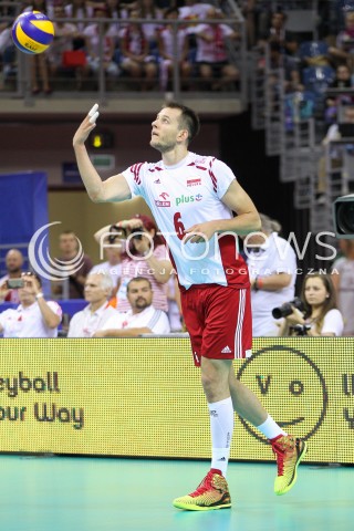  03.07.2015 KRAKOW <br />SIATKOWKA MEZCZYZN LIGA SWIATOWA 2015 <br />FIVB VOLLEYBALL WORLD LEAGUE 2015 <br />MECZ POLSKA - USA ( POLAND - UNITED STATES ) <br />N/Z BARTOSZ KUREK SYLWETKA <br /> 