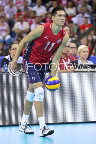  03.07.2015 KRAKOW <br />SIATKOWKA MEZCZYZN LIGA SWIATOWA 2015 <br />FIVB VOLLEYBALL WORLD LEAGUE 2015 <br />MECZ POLSKA - USA ( POLAND - UNITED STATES ) <br />N/Z MICAH CHRISTENSON SYLWETKA <br /> 