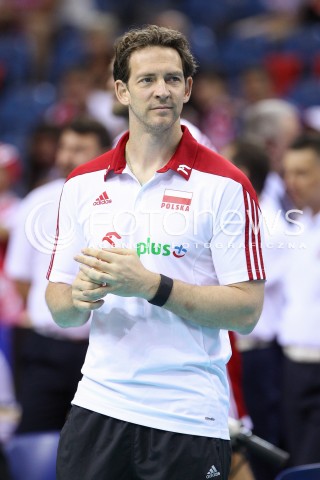 03.07.2015 KRAKOW <br />SIATKOWKA MEZCZYZN LIGA SWIATOWA 2015 <br />FIVB VOLLEYBALL WORLD LEAGUE 2015 <br />MECZ POLSKA - USA ( POLAND - UNITED STATES ) <br />N/Z STEPHANE ANTIGA TRENER ( HEAD COACH ) SYLWETKA <br /> 