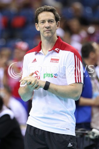  03.07.2015 KRAKOW <br />SIATKOWKA MEZCZYZN LIGA SWIATOWA 2015 <br />FIVB VOLLEYBALL WORLD LEAGUE 2015 <br />MECZ POLSKA - USA ( POLAND - UNITED STATES ) <br />N/Z STEPHANE ANTIGA TRENER ( HEAD COACH ) SYLWETKA <br /> 