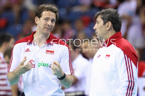  03.07.2015 KRAKOW <br />SIATKOWKA MEZCZYZN LIGA SWIATOWA 2015 <br />FIVB VOLLEYBALL WORLD LEAGUE 2015 <br />MECZ POLSKA - USA ( POLAND - UNITED STATES ) <br />N/Z STEPHANE ANTIGA TRENER ( HEAD COACH ) PHILIPPE BLAIN II TRENER ( ASSISTANT COACH ) <br /> 