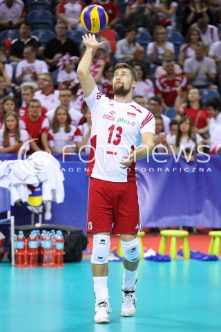  03.07.2015 KRAKOW <br />SIATKOWKA MEZCZYZN LIGA SWIATOWA 2015 <br />FIVB VOLLEYBALL WORLD LEAGUE 2015 <br />MECZ POLSKA - USA ( POLAND - UNITED STATES ) <br />N/Z MICHAL KUBIAK SS<br /> 