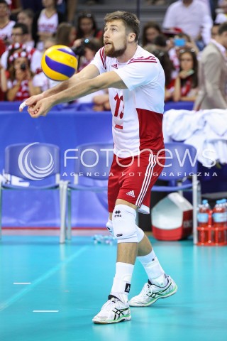  03.07.2015 KRAKOW <br />SIATKOWKA MEZCZYZN LIGA SWIATOWA 2015 <br />FIVB VOLLEYBALL WORLD LEAGUE 2015 <br />MECZ POLSKA - USA ( POLAND - UNITED STATES ) <br />N/Z MICHAL KUBIAK SYLWETKA <br /> 