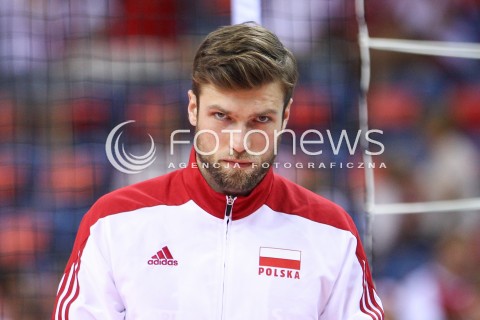  04.07.2015 KRAKOW <br />SIATKOWKA MEZCZYZN LIGA SWIATOWA 2015 <br />FIVB VOLLEYBALL WORLD LEAGUE 2015 <br />MECZ POLSKA - USA ( POLAND - UNITED STATES ) <br />N/Z ANDRZEJ WRONA SYLWETKA <br /> 