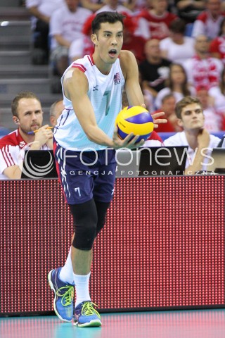  04.07.2015 KRAKOW <br />SIATKOWKA MEZCZYZN LIGA SWIATOWA 2015 <br />FIVB VOLLEYBALL WORLD LEAGUE 2015 <br />MECZ POLSKA - USA ( POLAND - UNITED STATES ) <br />N/Z KAWIKA SHOJI SYLWETKA <br /> 