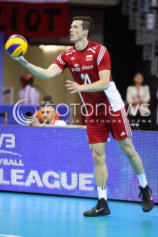  04.07.2015 KRAKOW <br />SIATKOWKA MEZCZYZN LIGA SWIATOWA 2015 <br />FIVB VOLLEYBALL WORLD LEAGUE 2015 <br />MECZ POLSKA - USA ( POLAND - UNITED STATES ) <br />N/Z RAFAL BUSZEK SYLWETKA <br /> 