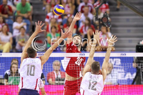  04.07.2015 KRAKOW <br />SIATKOWKA MEZCZYZN LIGA SWIATOWA 2015 <br />FIVB VOLLEYBALL WORLD LEAGUE 2015 <br />MECZ POLSKA - USA ( POLAND - UNITED STATES ) <br />N/Z MATEUSZ MIKA <br /> 