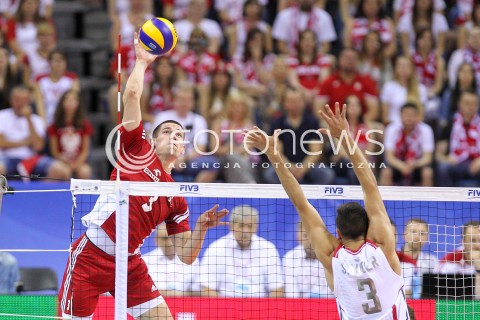  04.07.2015 KRAKOW <br />SIATKOWKA MEZCZYZN LIGA SWIATOWA 2015 <br />FIVB VOLLEYBALL WORLD LEAGUE 2015 <br />MECZ POLSKA - USA ( POLAND - UNITED STATES ) <br />N/Z DAWID KONARSKI <br /> 
