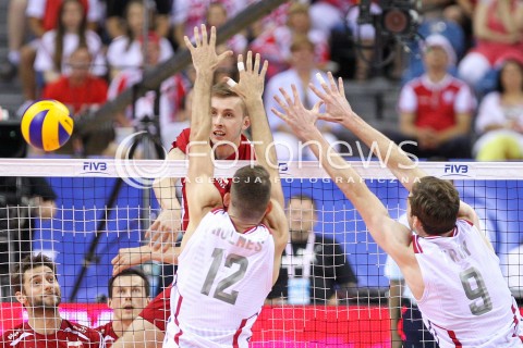 04.07.2015 KRAKOW <br />SIATKOWKA MEZCZYZN LIGA SWIATOWA 2015 <br />FIVB VOLLEYBALL WORLD LEAGUE 2015 <br />MECZ POLSKA - USA ( POLAND - UNITED STATES ) <br />N/Z MATEUSZ BIENIEK <br /> 