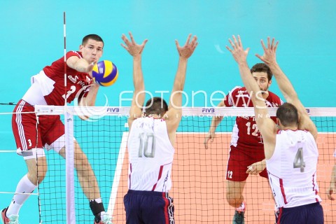  04.07.2015 KRAKOW <br />SIATKOWKA MEZCZYZN LIGA SWIATOWA 2015 <br />FIVB VOLLEYBALL WORLD LEAGUE 2015 <br />MECZ POLSKA - USA ( POLAND - UNITED STATES ) <br />N/Z DAWID KONARSKI <br /> 