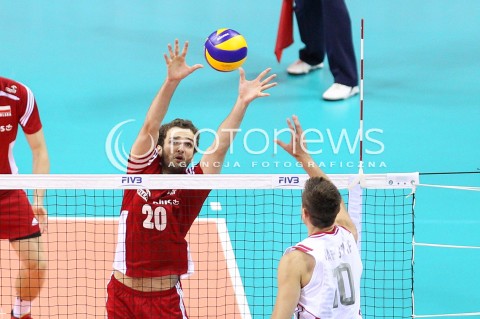  04.07.2015 KRAKOW <br />SIATKOWKA MEZCZYZN LIGA SWIATOWA 2015 <br />FIVB VOLLEYBALL WORLD LEAGUE 2015 <br />MECZ POLSKA - USA ( POLAND - UNITED STATES ) <br />N/Z MATEUSZ MIKA <br /> 