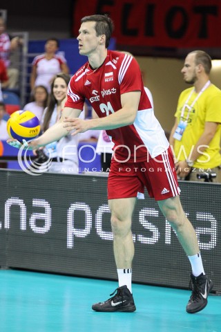  04.07.2015 KRAKOW <br />SIATKOWKA MEZCZYZN LIGA SWIATOWA 2015 <br />FIVB VOLLEYBALL WORLD LEAGUE 2015 <br />MECZ POLSKA - USA ( POLAND - UNITED STATES ) <br />N/Z RAFAL BUSZEK SYLWETKA <br /> 