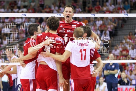  04.07.2015 KRAKOW <br />SIATKOWKA MEZCZYZN LIGA SWIATOWA 2015 <br />FIVB VOLLEYBALL WORLD LEAGUE 2015 <br />MECZ POLSKA - USA ( POLAND - UNITED STATES ) <br />N/Z BARTOSZ KUREK RADOSC EMOCJE <br /> 