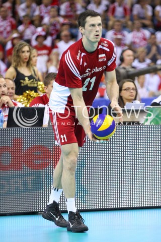  04.07.2015 KRAKOW <br />SIATKOWKA MEZCZYZN LIGA SWIATOWA 2015 <br />FIVB VOLLEYBALL WORLD LEAGUE 2015 <br />MECZ POLSKA - USA ( POLAND - UNITED STATES ) <br />N/Z RAFAL BUSZEK SYLWETKA <br /> 