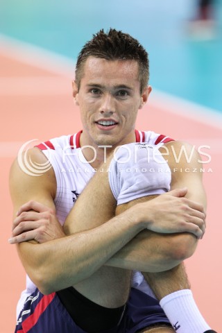  04.07.2015 KRAKOW <br />SIATKOWKA MEZCZYZN LIGA SWIATOWA 2015 <br />FIVB VOLLEYBALL WORLD LEAGUE 2015 <br />MECZ POLSKA - USA ( POLAND - UNITED STATES ) <br />N/Z THOMAS JAESCHKE SYLWETKA GLOWKA PORTRET<br /> 